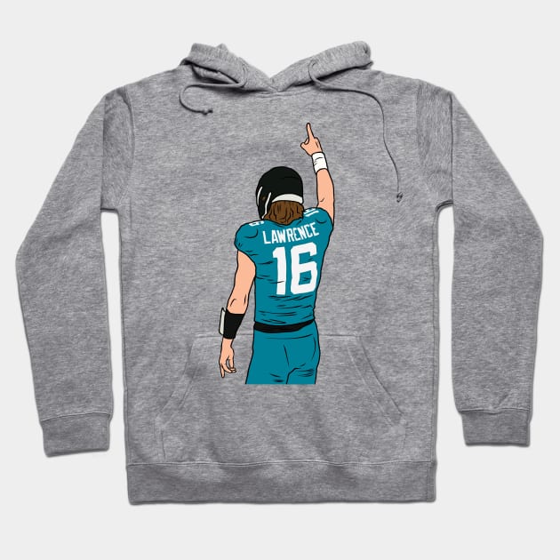 Trevor Lawrence Pointing Up Hoodie by rattraptees